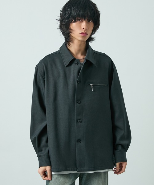 CIYOT シャツ 「CIYOT-シヨウト-」ウールライクファブリックルーズ