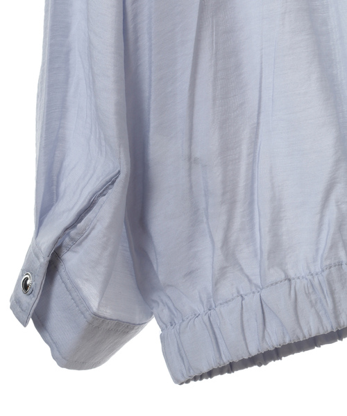 「SOFFITTO」 「MELROSE」ジップアップブルゾン M ブルーグレー レディース_画像5