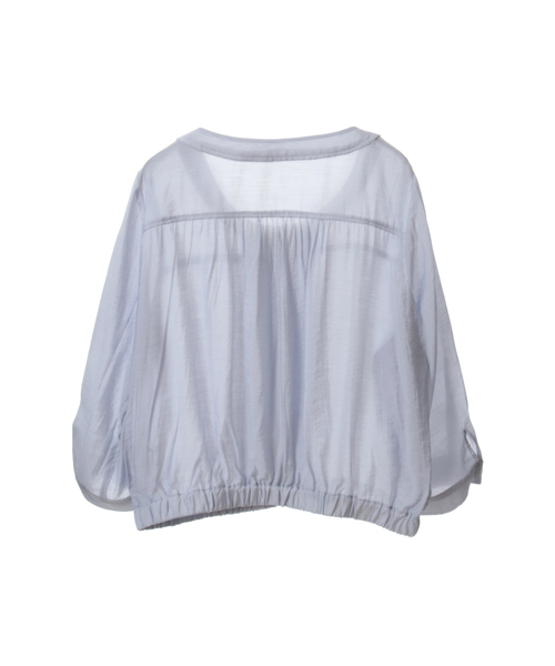 「SOFFITTO」 「MELROSE」ジップアップブルゾン M ブルーグレー レディース_画像8