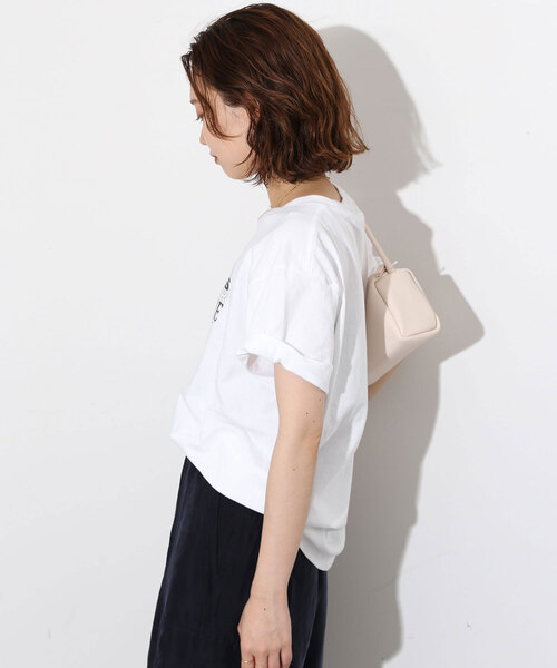 【未使用に近い】SLOBE IENA ホワイト 半袖シャツ フリーサイズ SLOBE IENA（スローブイエナ） 半袖Tシャツ FREE ホワイト レディース