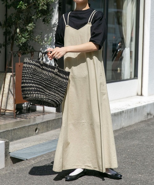 「FORK&SPOON」 キャミソールワンピース 1 ブラック レディース_画像7