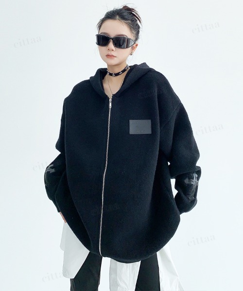 Dalfwin（ダールフィン） パーカー 韓国ファッション フード付きクロス