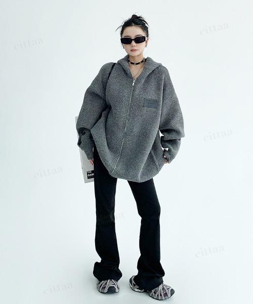 Dalfwin（ダールフィン） パーカー 韓国ファッション フード付きクロス