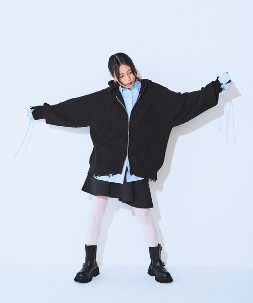 パーカー 5GアゼダブルZIPニットフーディー/602216 レディース | JEANASIS | 07