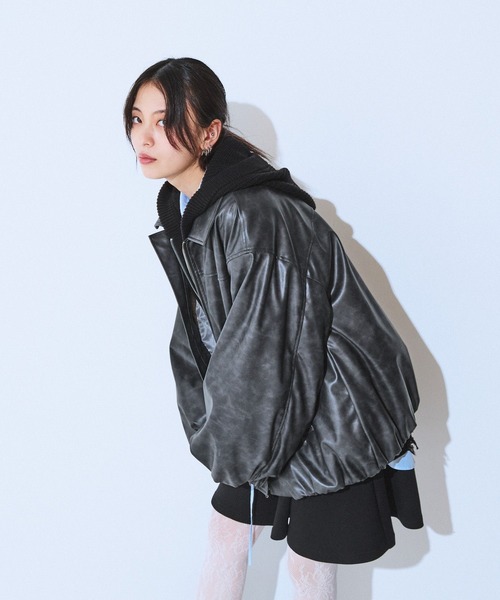パーカー 5GアゼダブルZIPニットフーディー/602216 レディース | JEANASIS | 12