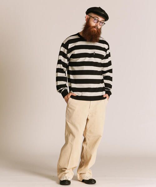 WIDE BORDER L/S T-SHIRT/ワイドボーダー ロンT | Schott（ショット