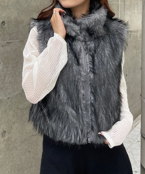 Roger&Raw（ロジャーアンドロウ） ベスト ジレ ショート丈フェイク