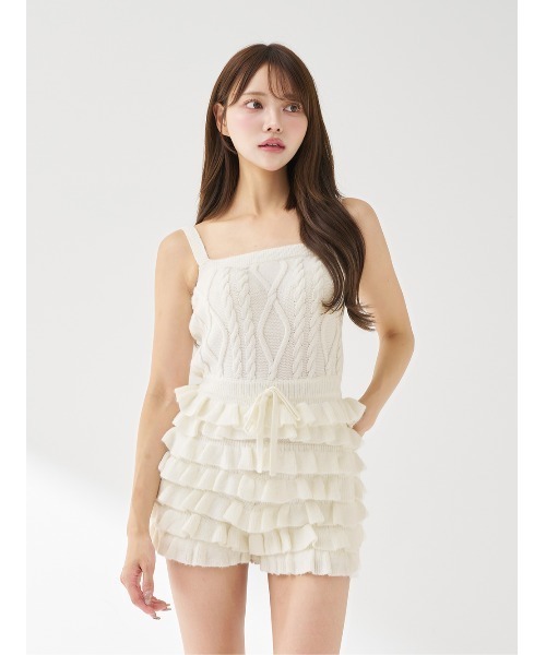 Darich（ダーリッチ） ワンピース フリルニットコンビネゾン