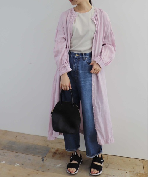 「haupia」 半袖カットソー MEDIUM ライトグレー レディース_画像3