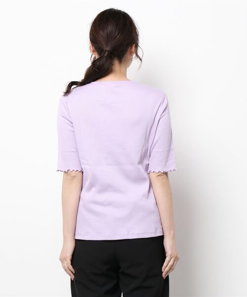 「haupia」 半袖カットソー MEDIUM ライトグレー レディース_画像6