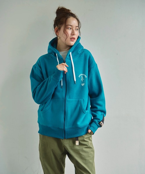 【未使用】Go slow caravan クレイジー 切り替え フルジップパーカー S ブルー 352615 メンズ ゴースローキャラバン 未使用】Go slow caravan クレイジー 切り替え フルジップパーカー S