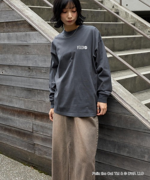 CALUX 別注 ヴィンテージ リメイク ロンT フォトプリント ユニセックス黒 CALUX (キャラクス) Deuxieme Classe別注リメイクTシャツ - メルカリ