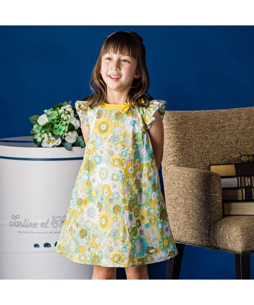 タルティーヌエショコラ 半袖ワンピース Tartine et Chocolat 「KIDS」半袖ワンピース 130 ブルー系その他