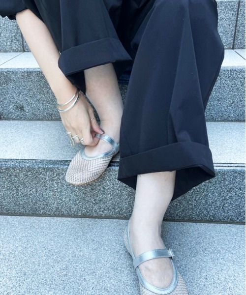 「Scrap Book」 フラットパンプス 37 ブラック レディース_画像4