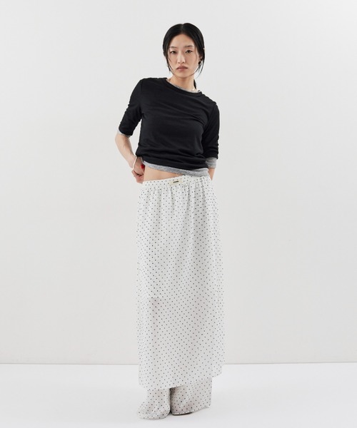 HANNE パンツ シアードットレイヤードパンツ レディース : ZOZOTOWN