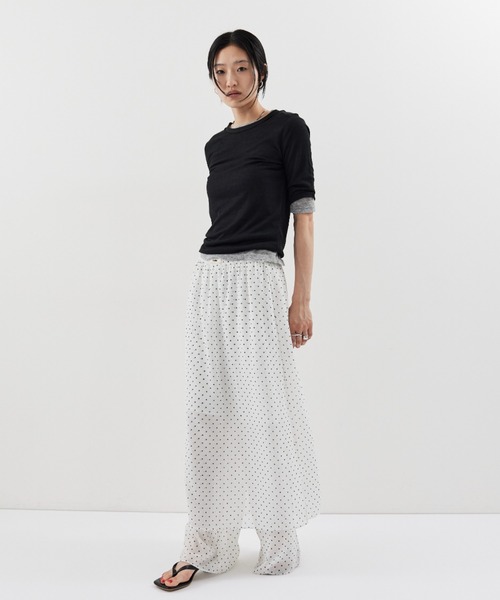 HANNE パンツ シアードットレイヤードパンツ レディース : ZOZOTOWN