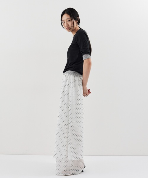 HANNE パンツ シアードットレイヤードパンツ レディース : ZOZOTOWN