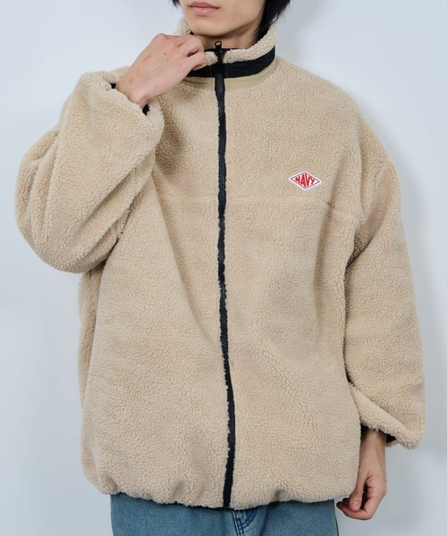 NAVY ブルゾン アウター 裏ボアリバーシブルブルゾン レディース