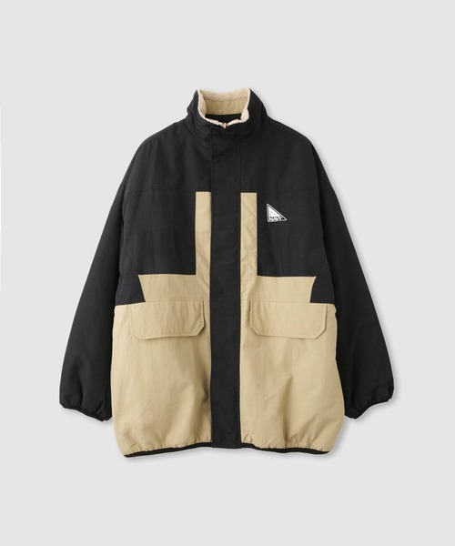 NAVY ブルゾン アウター 裏ボアリバーシブルブルゾン レディース