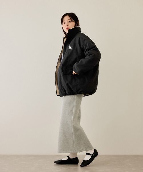 NAVY ブルゾン アウター 裏ボアリバーシブルブルゾン レディース