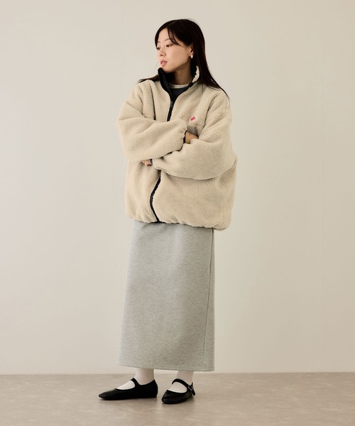 NAVY ブルゾン アウター 裏ボアリバーシブルブルゾン レディース