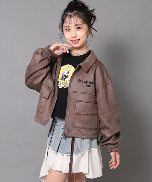 ANAP GiRL（アナップガール） ブルゾン アウター フェイク レザー