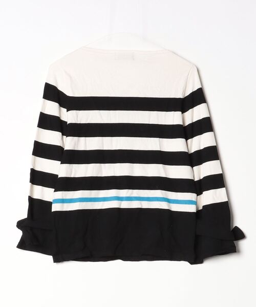 「Unaca」 ボーダー柄長袖ニット 38 ブラック レディース_画像2