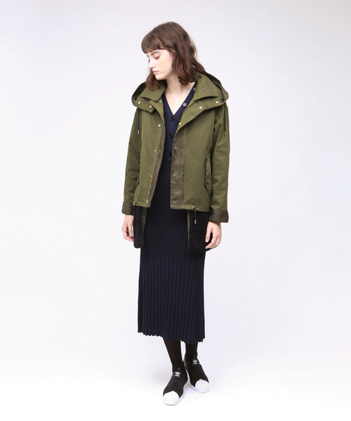 「GUILD PRIME」 マウンテンパーカー 36 ネイビー レディース_画像2