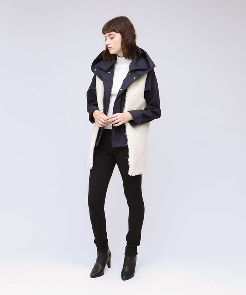 「GUILD PRIME」 マウンテンパーカー 36 ネイビー レディース_画像7