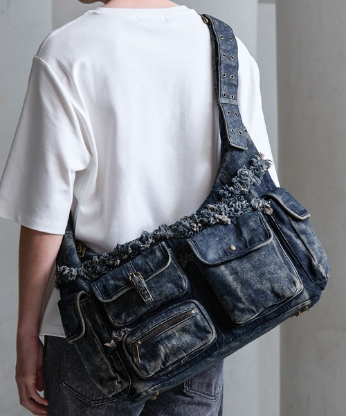 CLEL（クレイル） ショルダーバッグ 「CLEL」Fringe/Basic Denim