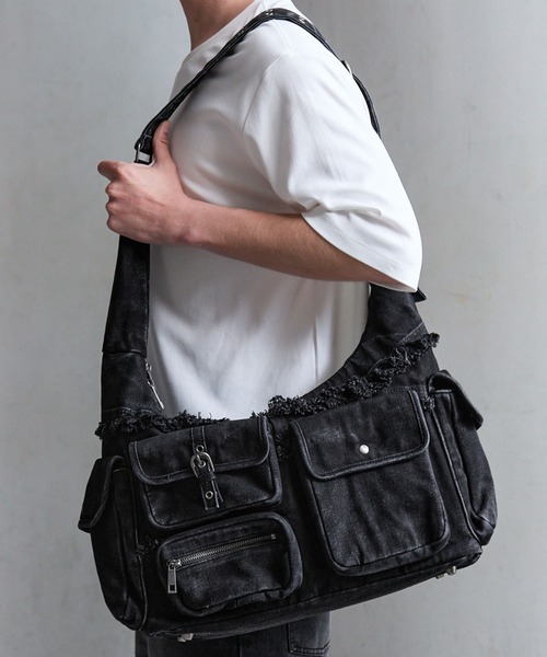 CLEL（クレイル） ショルダーバッグ 「CLEL」Fringe/Basic Denim