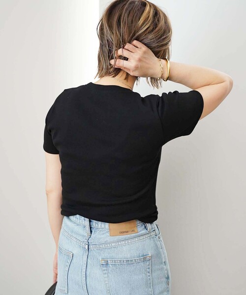 「Deuxieme Classe」 「EVERYDAY I LIKE.」半袖Tシャツ - ブラック レディースの画像