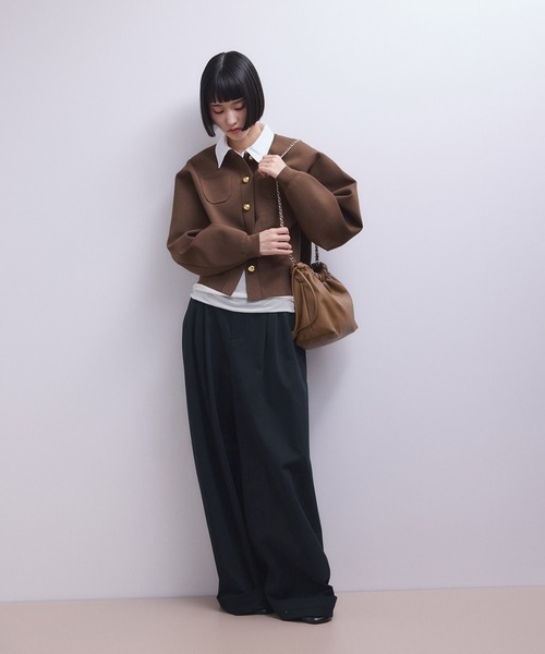 ADAM ET ROPE'（アダムエロペ） チノパン 3タックワイドチノパンツ