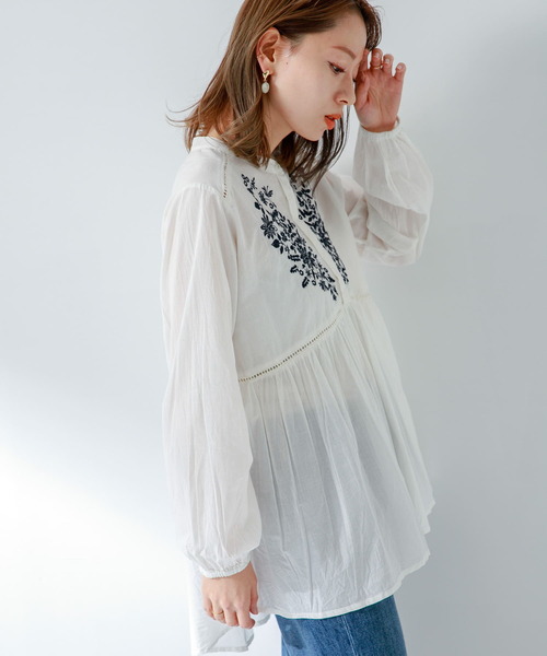 「URBAN RESEARCH Sonny Label」 長袖ブラウス FREE ブラック レディース_画像5