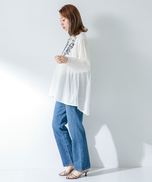 「URBAN RESEARCH Sonny Label」 長袖ブラウス FREE ブラック レディース_画像8