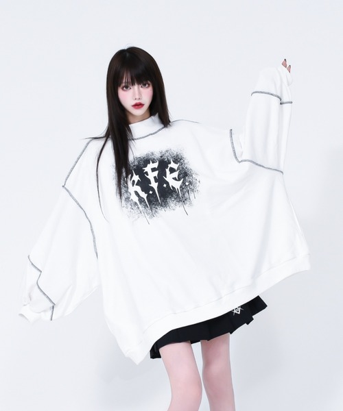 【未使用タグ付き】REFLEM スウェット REFLEM（レフレム） スウェットカットソー FREE ブラック レディース