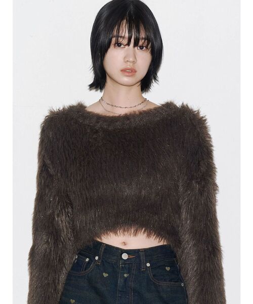 EMODA（エモダ） ニット セーター グロスミックスショートニット