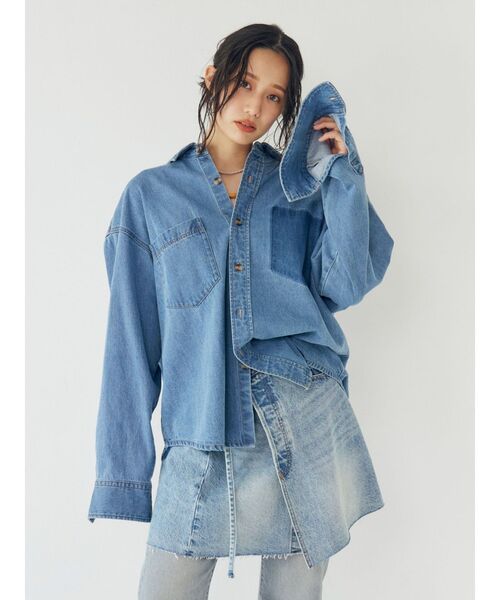 ungrid デニムシャツ ワッペンデニムシャツ[品番：MKSW0055520]｜Ungrid（アングリット