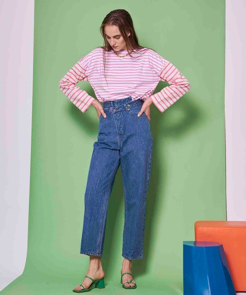 MAISON SPECIAL」 デニムパンツ 36 ブルー レディース