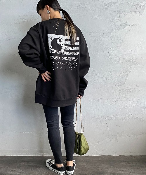 「Carhartt WIP」 スウェットカットソー M ネイビー レディース_画像3