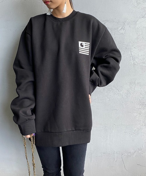 「Carhartt WIP」 スウェットカットソー M ネイビー レディース_画像4