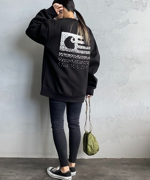 「Carhartt WIP」 スウェットカットソー M ネイビー レディース_画像8
