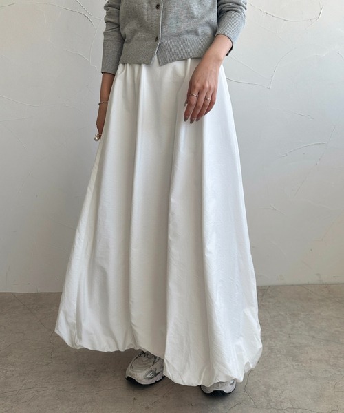 「apres jour clair」 ロングスカート X-LARGE ブラック レディース_画像3