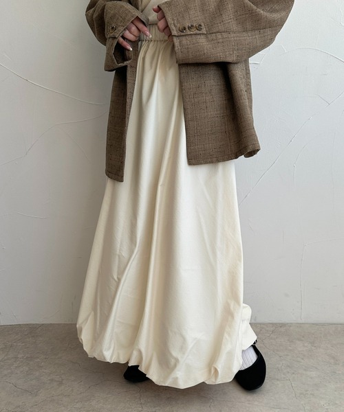 「apres jour clair」 ロングスカート X-LARGE ブラック レディース_画像9