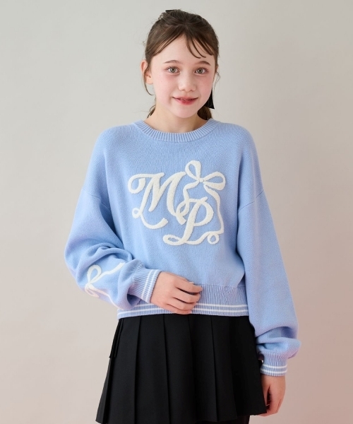 メゾピアノ　子ども服 mezzo piano Junior（メゾピアノ ジュニア） ニット セーター ロゴ