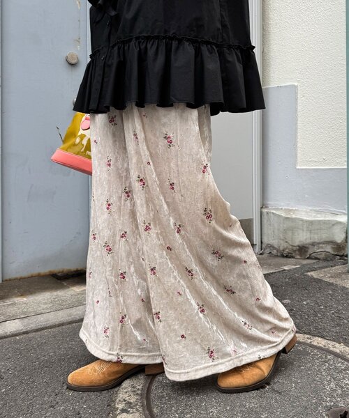 CIAOPANIC（チャオパニック） ワイドパンツ パンツ ラインストーン
