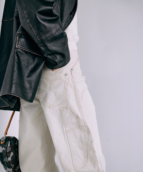 CONZ パンツ BASICKS×DUCK DOUBLE KNEE CURVED LEG PANTS レディース