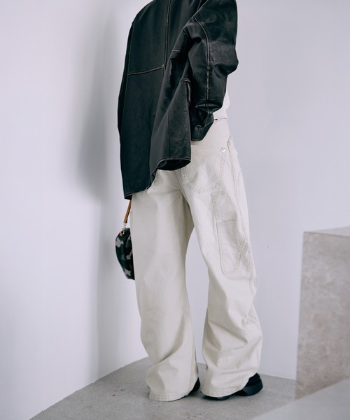 CONZ パンツ BASICKS×DUCK DOUBLE KNEE CURVED LEG PANTS レディース