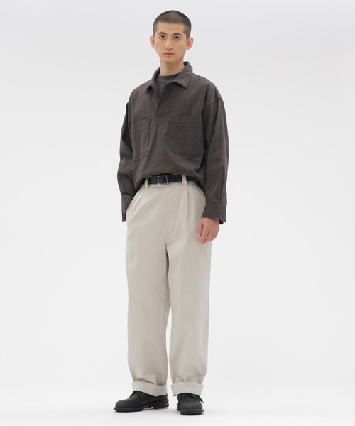 MHL.（エムエイチエル） シャツ WORK COTTON DRILL SHIRT メンズ