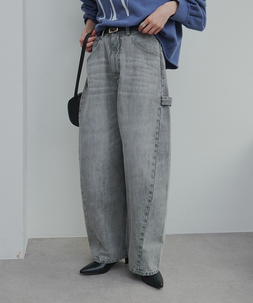 pual ce cin ワイドパンツ ジーンズ デニム デニムパンツ セルビッチ